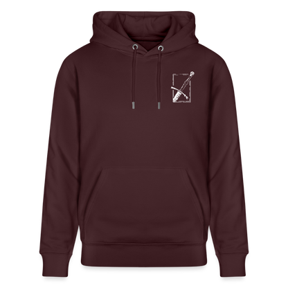 Mittelalterliches Schwert Bio-Hoodie I "langes swertt" I Spätmittelalter I dunkel I - Maroon