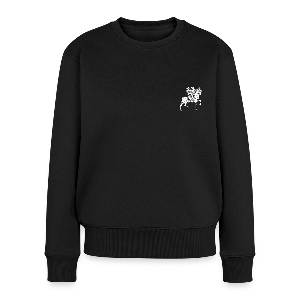 Templer Pullover I Zwei Reiter auf einem Pferd - Schwarz