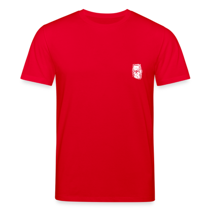 Mittelalterlicher Helm T-Shirt I "Dargen" I Hochmittelalter I dunkel I Bio-Shirt - Rot