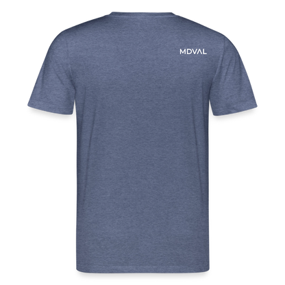 Mittelalterliche Tiere T-Shirt I "Tjostender Hase" I dunkel I Bio-Shirt - Dunkelblau meliert