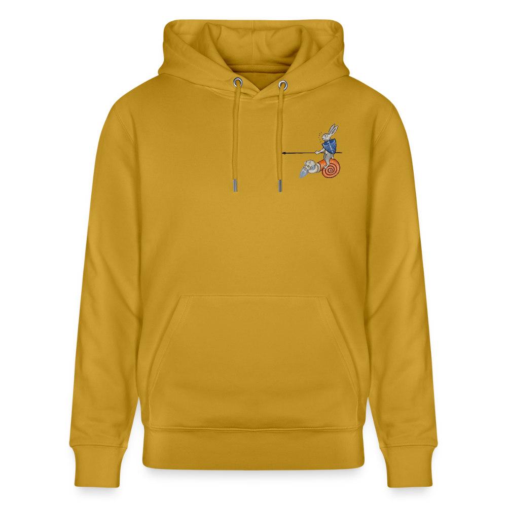 Mittelalterliche Tiere T-Shirt "Tjostender Hase" I Bio-Hoodie - Ocker
