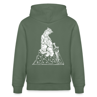 Mittelalterlicher Codex I Walther von der Vogelweide I Bio-Hoodie - Tanngrün