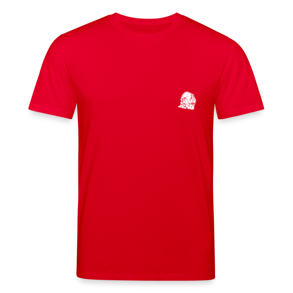 Mittelalterlicher Helm T-Shirt I "Schaller" I Spätmittelalter I dunkel I Bio-Shirt - Rot