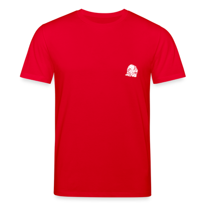 Mittelalterlicher Helm T-Shirt I "Schaller" I Spätmittelalter I dunkel I Bio-Shirt - Rot