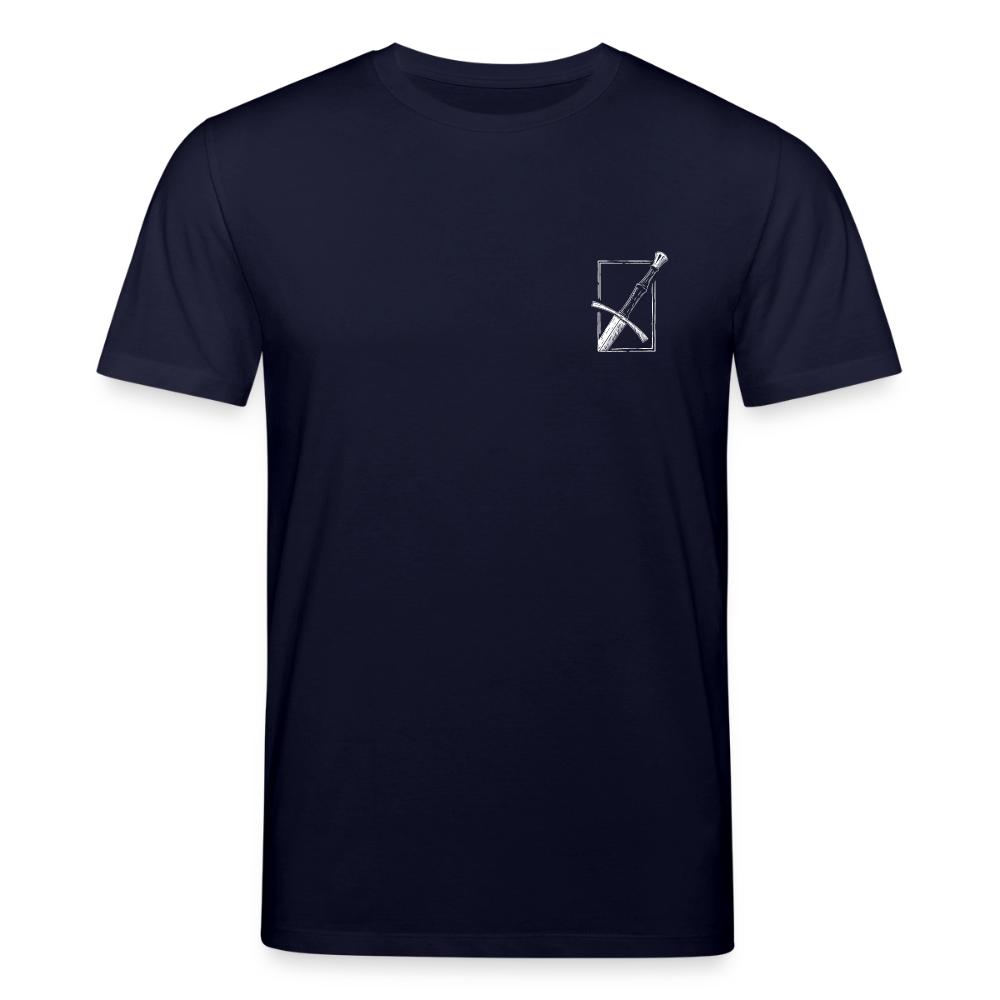 Mittelalterliches Schwert T-Shirt I "langes swertt" I Spätmittelalter I dunkel I Bio-Shirt - Navy
