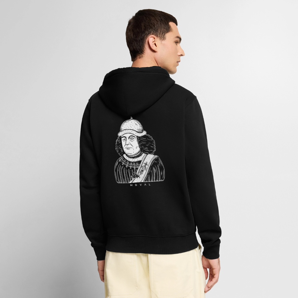 NEUES PROD HERREN Mittelalterlicher Codex Oswald von Wolkenstein I Bio-Zipper - Schwarz