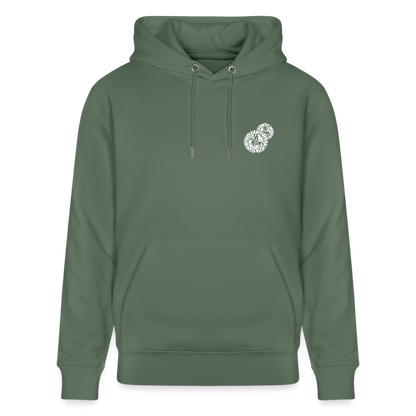 Templerhoodie | Siegel des Templerordens "Zwei Reiter auf einem Pferd" | dunkel | Bio Hoodie - Tanngrün