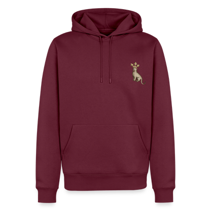 NEUES PROD Männer Premium Hoodie Königskatze - Burgunderrot