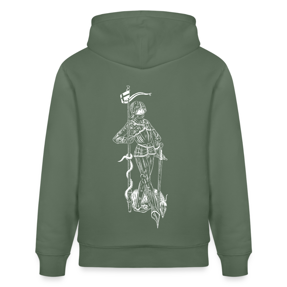 Geschichtsfenster Mittelalter Hoodie | Heiliger Georg Bio Hoodie - Tanngrün