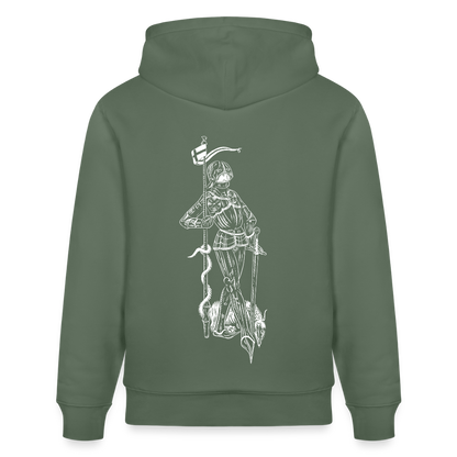 Geschichtsfenster Mittelalter Hoodie | Heiliger Georg Bio Hoodie - Tanngrün