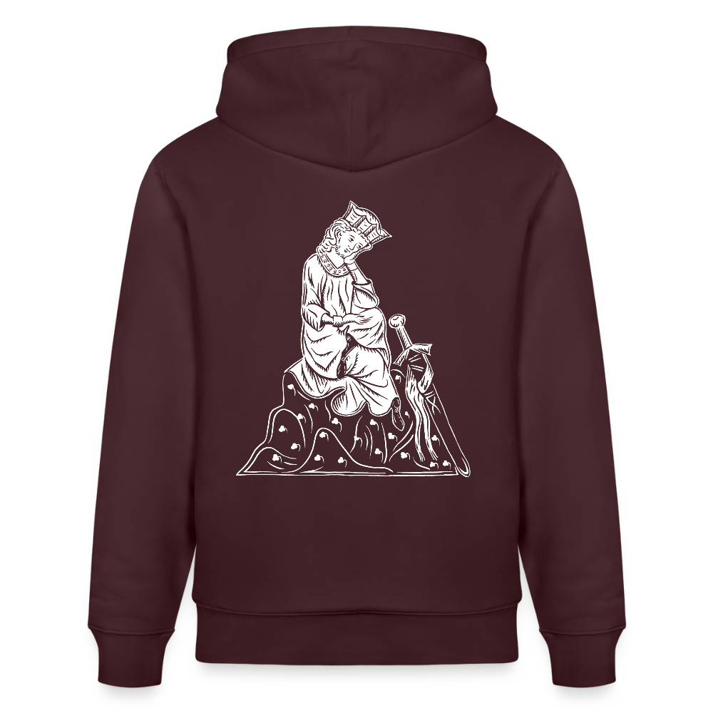 Mittelalterlicher Codex I Walther von der Vogelweide I Bio-Hoodie - Maroon