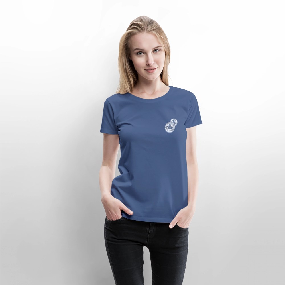 NEUES PROD Bio-Shirt Damen Templer Siegel - Taubenblau