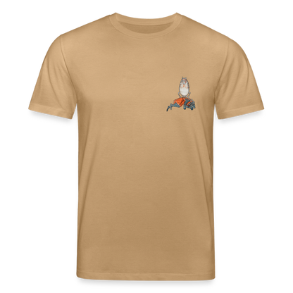 Mittelalterliche Tiere T-Shirt I "Falscher Reiter" I dunkel I Bio-Shirt - Karamell 