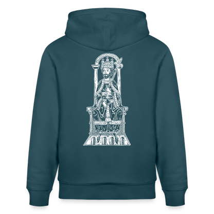 Friedrich I. Barbarossa (weißer Print hinten) I Mittelalter Hoodie - Dunkles Petrol