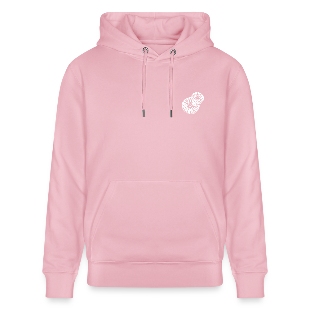 Templerhoodie | Siegel des Templerordens "Zwei Reiter auf einem Pferd" | dunkel | Bio Hoodie - Hellrosa