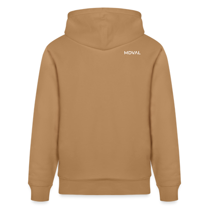 Mittelalterlicher Codex I Walther von der Vogel I front I Bio-Hoodie - Latte
