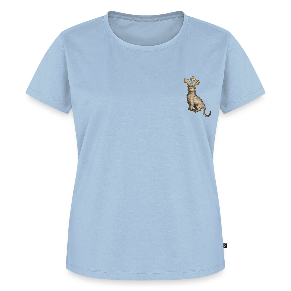 NEUES PROD Bio-Shirt Damen Königskatze - Hellblau