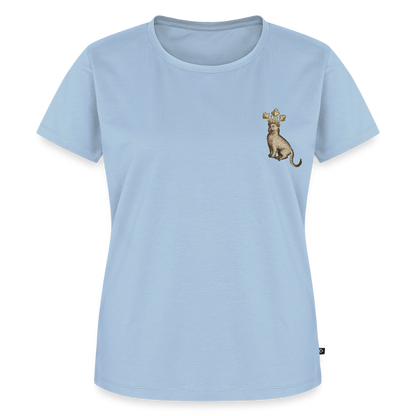 NEUES PROD Bio-Shirt Damen Königskatze - Hellblau