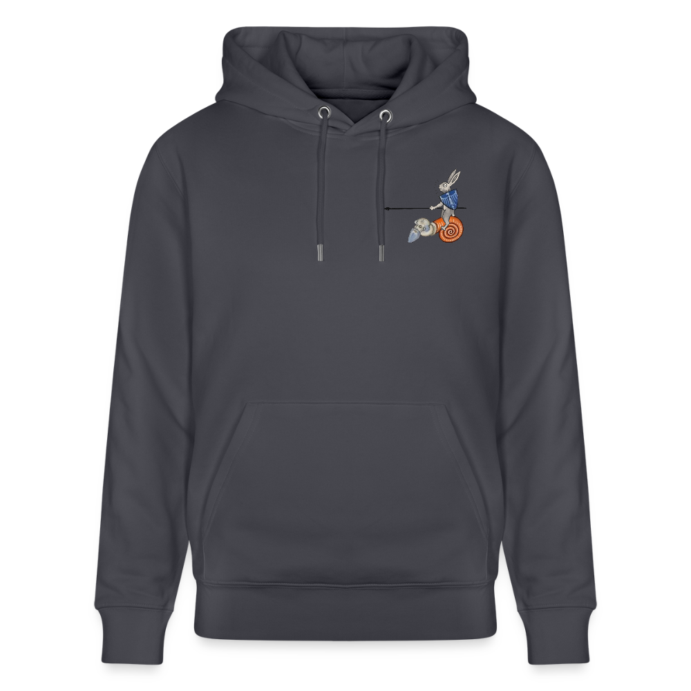 Mittelalterliche Tiere T-Shirt "Tjostender Hase" I Bio-Hoodie - Indigoblau