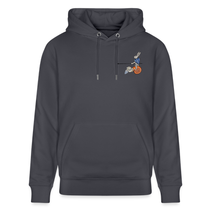 Mittelalterliche Tiere T-Shirt "Tjostender Hase" I Bio-Hoodie - Indigoblau