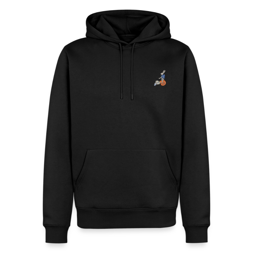 Mittelalter Tiere Hoodie | Tjostender Hase - Schwarz
