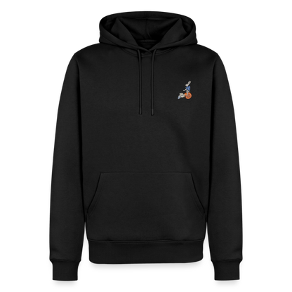 Mittelalter Tiere Hoodie | Tjostender Hase - Schwarz