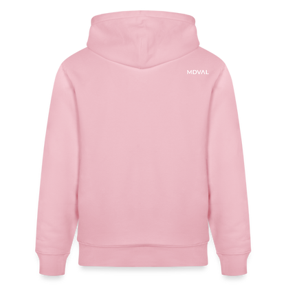 Templerhoodie | Siegel des Templerordens "Zwei Reiter auf einem Pferd" | dunkel | Bio Hoodie - Hellrosa