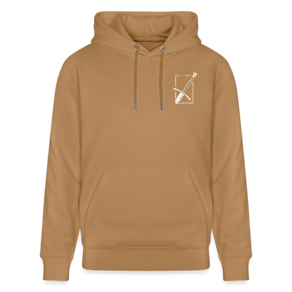 Mittelalterliches Schwert Bio-Hoodie I "langes swertt" I Spätmittelalter I dunkel I - Karamell 