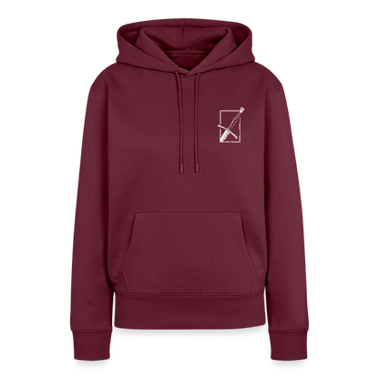 NEUES PROD FRAUEN HOODIE Langes Swertt - Burgunderrot