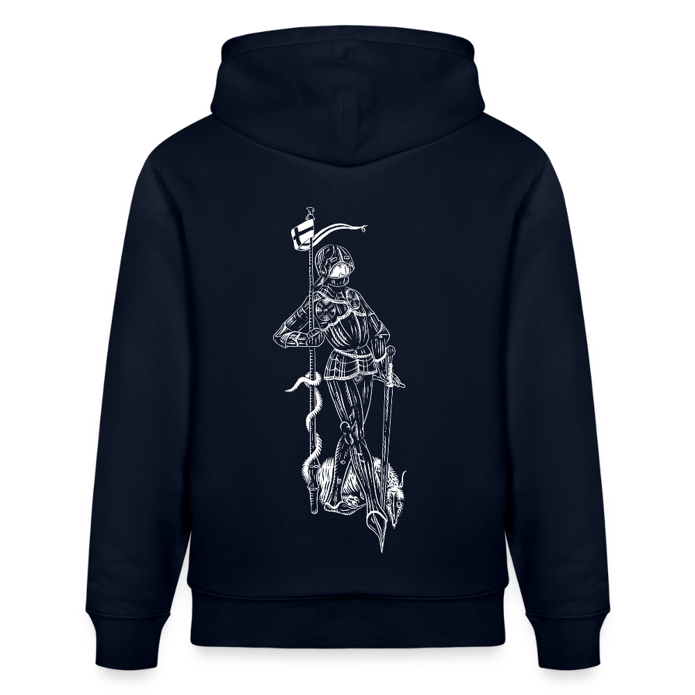 Geschichtsfenster Mittelalter Hoodie | Heiliger Georg Bio Hoodie - Navy