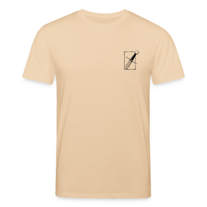 Mittelalterliches Schwert T-Shirt I "swertelin" I Hochmittelalter I hell I Bio-Shirt - Beige