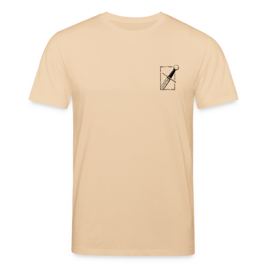 Mittelalterliches Schwert T-Shirt I "swertelin" I Hochmittelalter I hell I Bio-Shirt - Beige