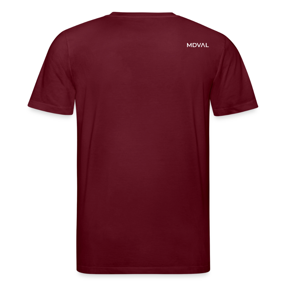 Mittelalterliche Tiere T-Shirt I "Falscher Reiter" I dunkel I Bio-Shirt - Burgunderrot