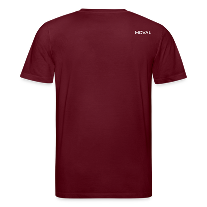 Mittelalterliche Tiere T-Shirt I "Falscher Reiter" I dunkel I Bio-Shirt - Burgunderrot