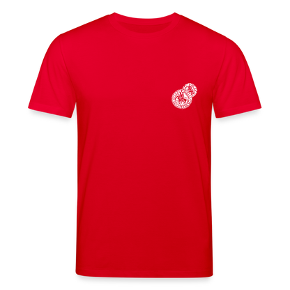 Templer Shirt | Siegel des Templerordens "Zwei Reiter auf einem Pferd" | dunkel | Bio-Shirt - Rot