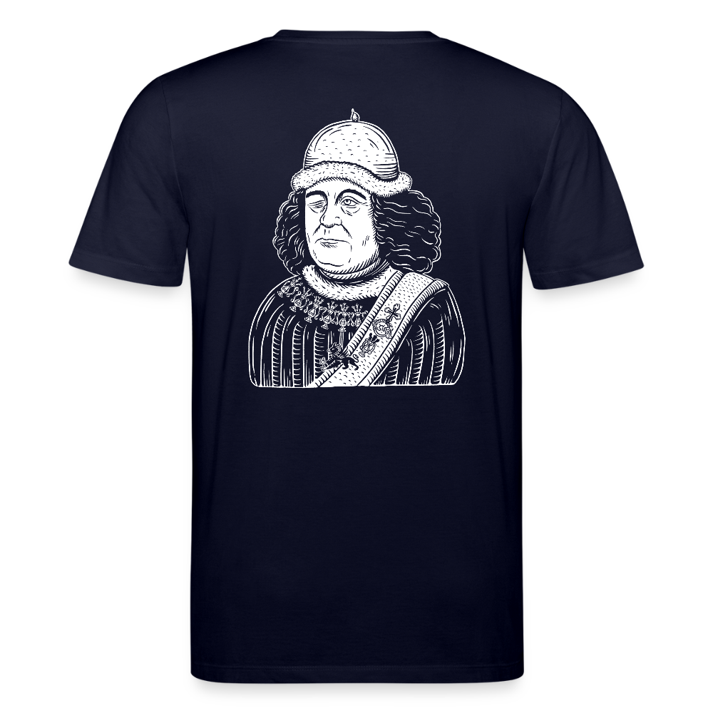 Mittelalterlicher Codex Shirt Oswald von Wolkenstein I dunkel - Navy
