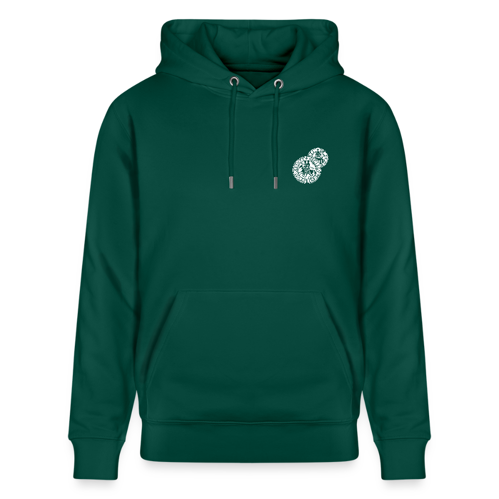 Templerhoodie | Siegel des Templerordens "Zwei Reiter auf einem Pferd" | dunkel | Bio Hoodie - Forest