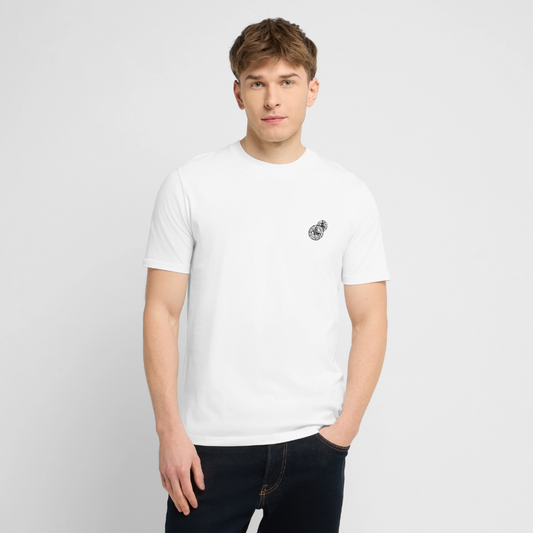 Templer Shirt | Siegel des Templerordens "Zwei Reiter auf einem Pferd" | hell | Bio-Shirt - Weiß
