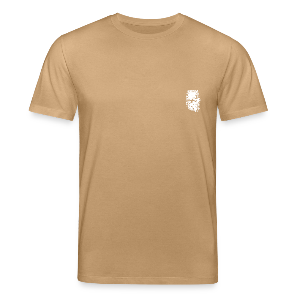 Mittelalterlicher Helm T-Shirt I "Dargen" I Hochmittelalter I dunkel I Bio-Shirt - Karamell 