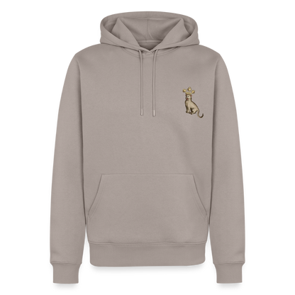 NEUES PROD Männer Premium Hoodie Königskatze - Taupe