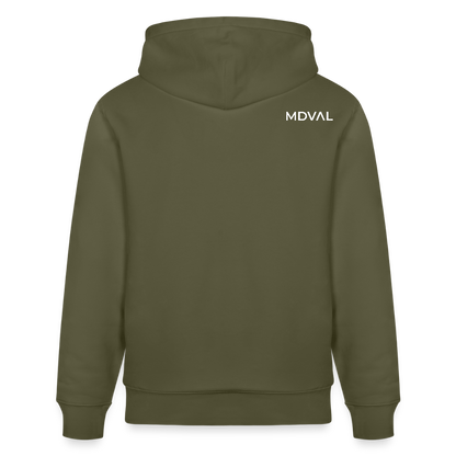 Mittelalterliches Schwert Bio-Hoodie I "langes swertt" I Spätmittelalter I dunkel I - Khaki Grün