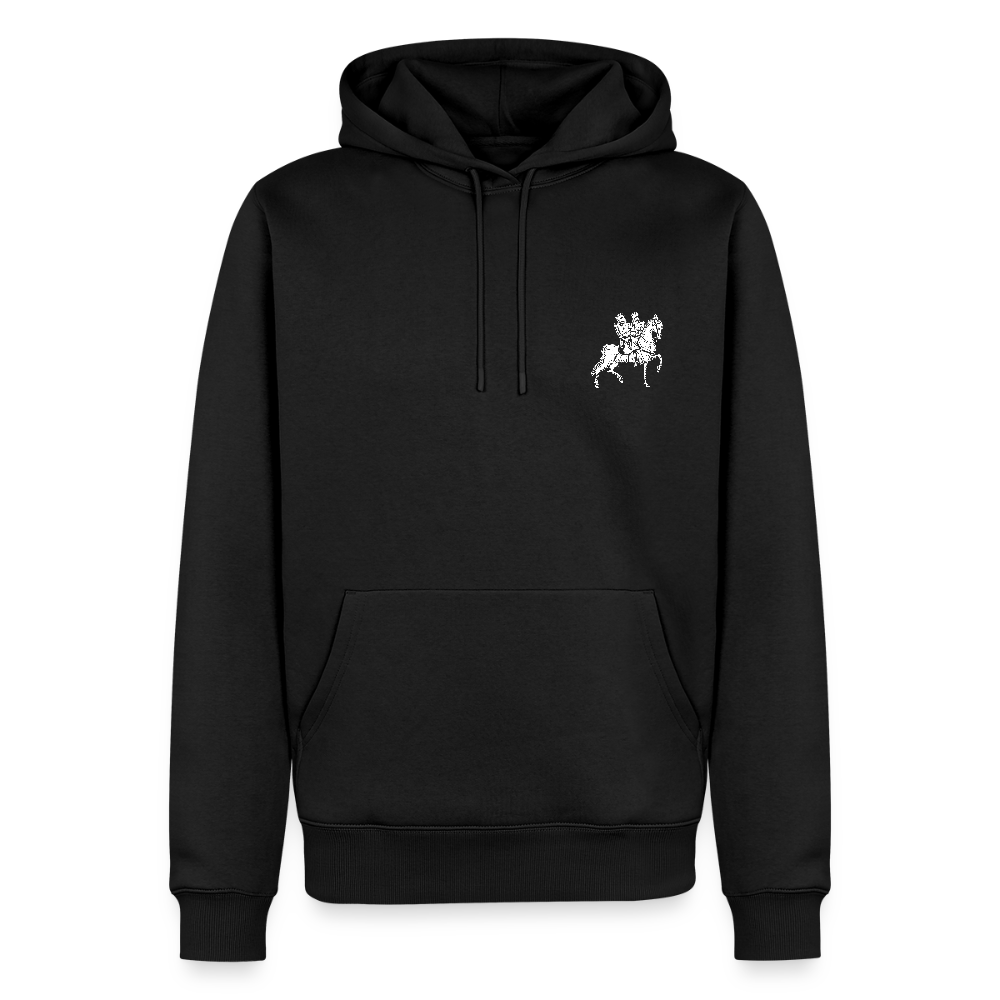 NEUES PROD Männer Premium Hoodie Templer Zwei Reiter - Schwarz