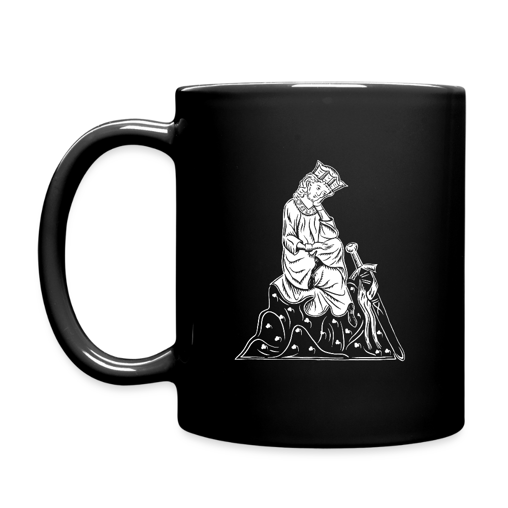 Mittelalter-Tasse Schwarz Walther von der Vogelweide | Mittelalterlicher Codex - Schwarz