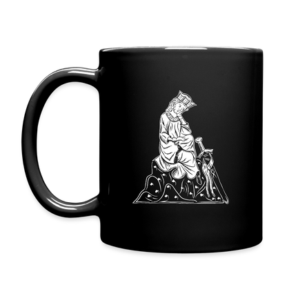 Mittelalter-Tasse Schwarz Walther von der Vogelweide | Mittelalterlicher Codex - Schwarz