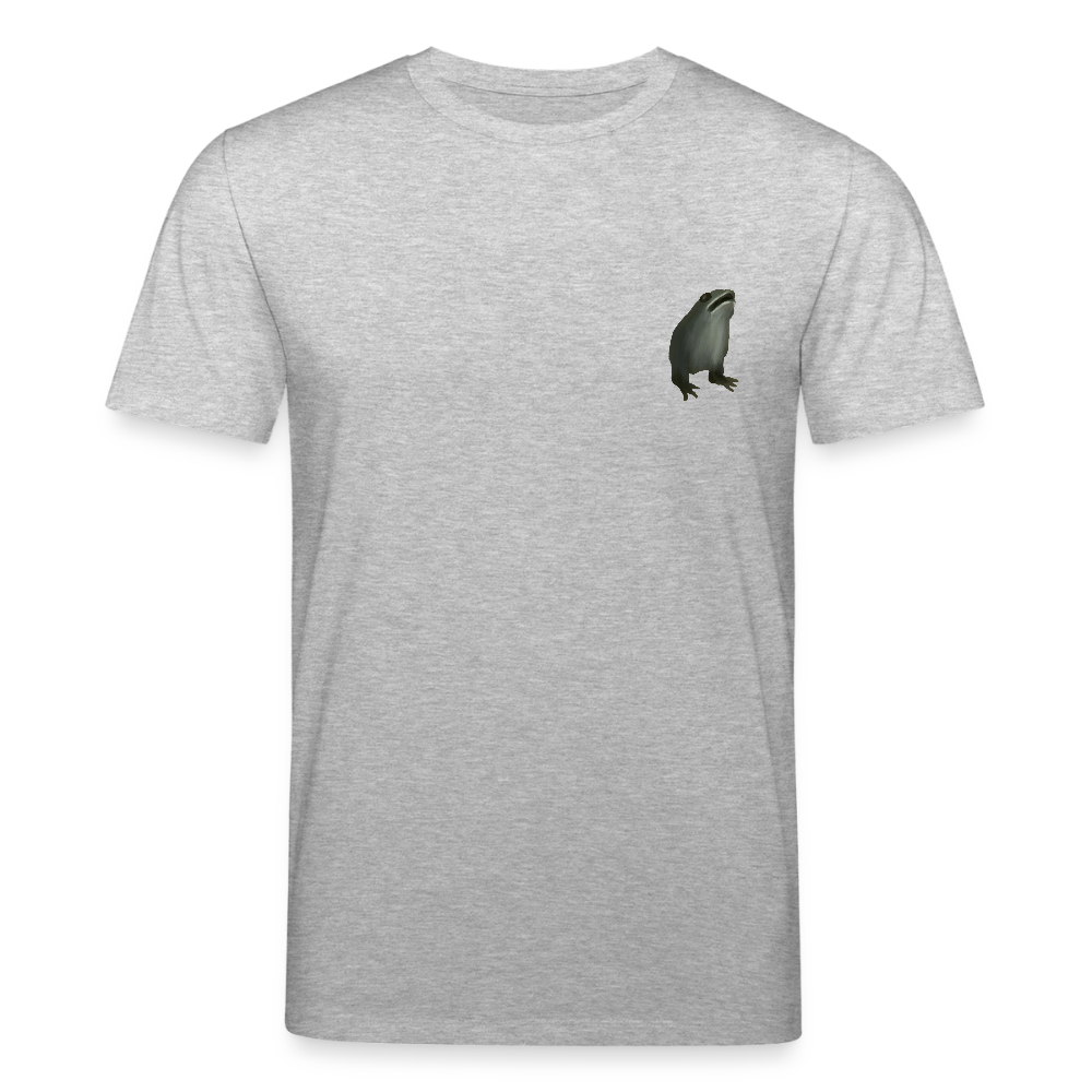 Mittelalterliche Tiere T-Shirt I "Frosch ohne Arme" I dunkel I Bio-Shirt - Grau meliert