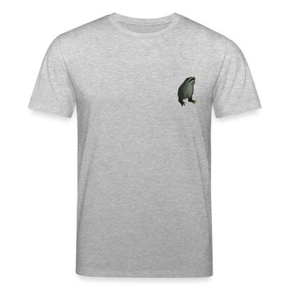 Mittelalterliche Tiere T-Shirt I "Frosch ohne Arme" I dunkel I Bio-Shirt - Grau meliert