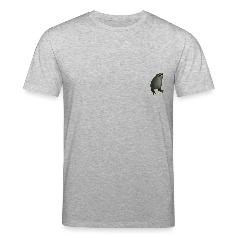 Mittelalterliche Tiere T-Shirt I "Frosch ohne Arme" I hell I Bio-Shirt - Grau meliert