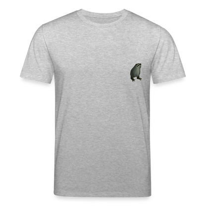 Mittelalterliche Tiere T-Shirt I "Frosch ohne Arme" I hell I Bio-Shirt - Grau meliert