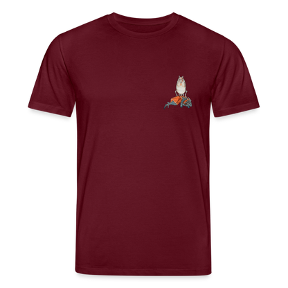 Mittelalterliche Tiere T-Shirt I "Falscher Reiter" I dunkel I Bio-Shirt - Burgunderrot