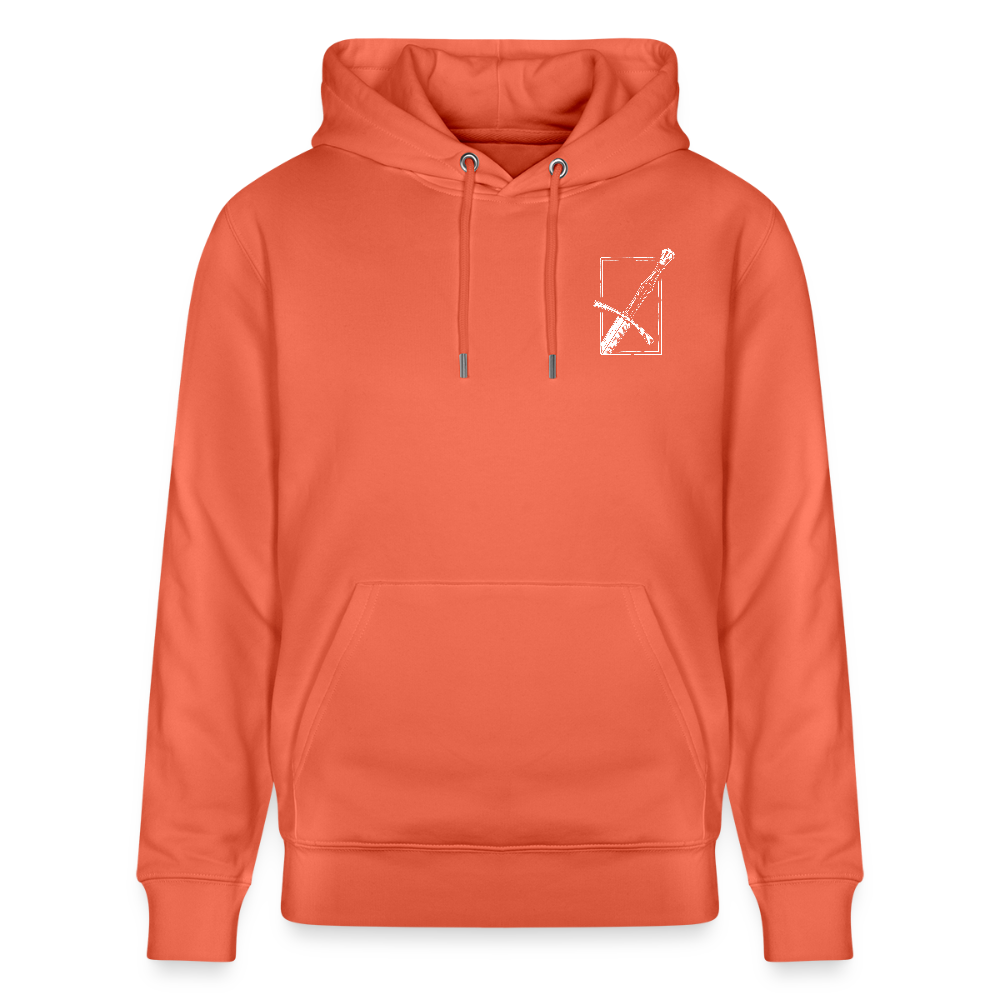 Mittelalterliches Schwert Bio-Hoodie I "langes swertt" I Spätmittelalter I dunkel I - Hellrot